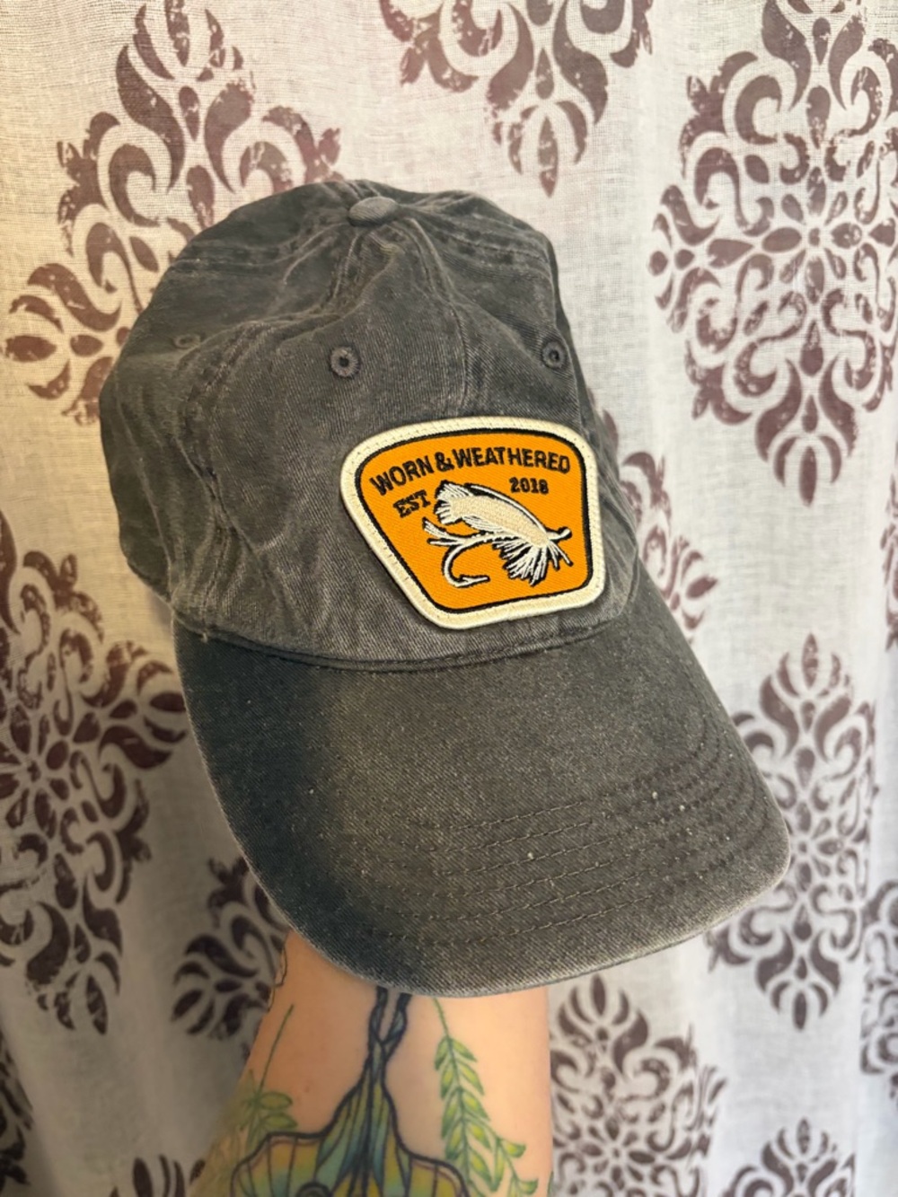 Men's Washed Black Baseball Cap